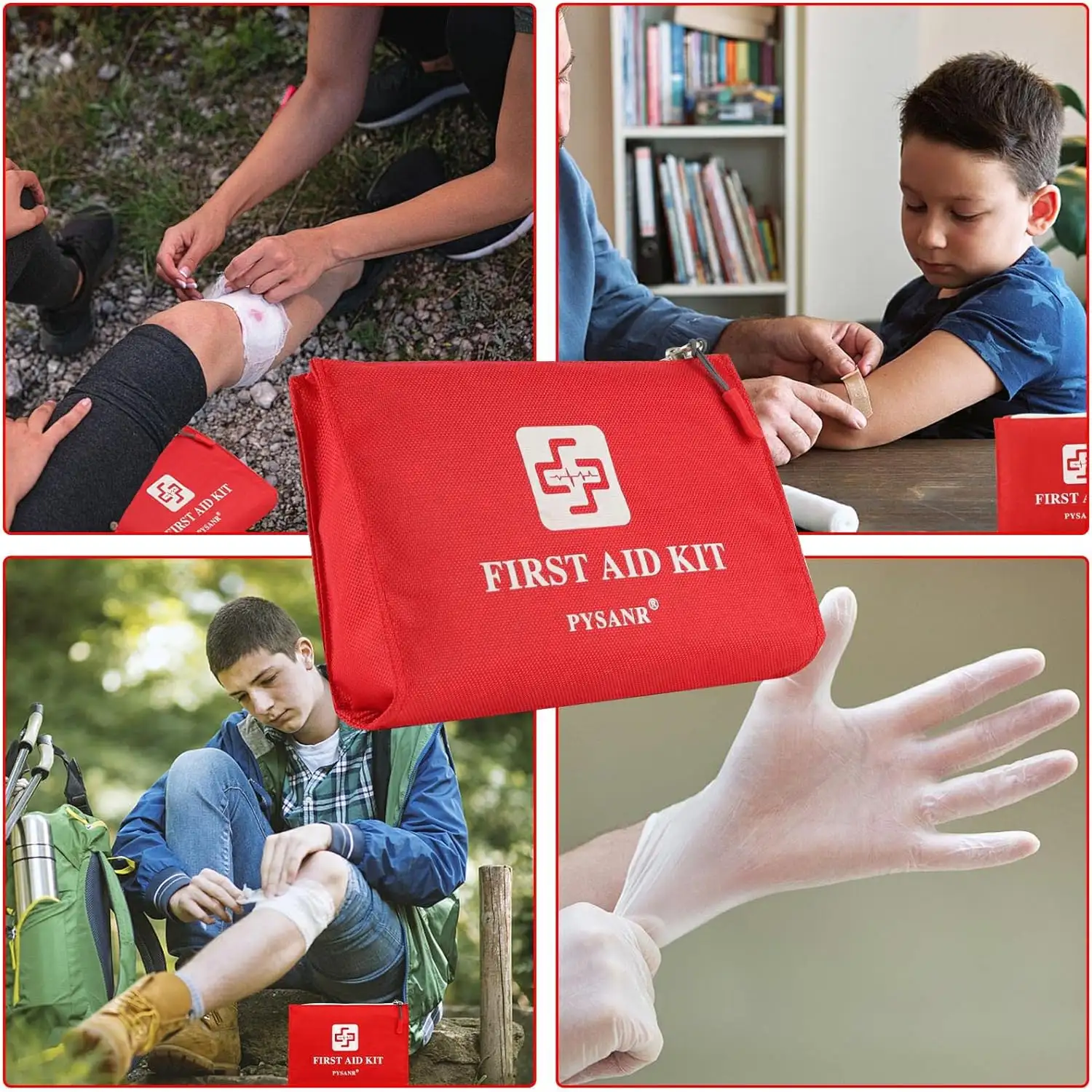 PYSANR Small First Aid Kit, 150 Piece with Foil Blanket - 81xf0nlrnul._ac_sl1500_